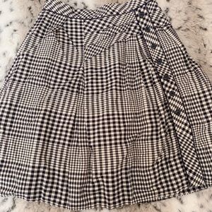 gingham print skirt